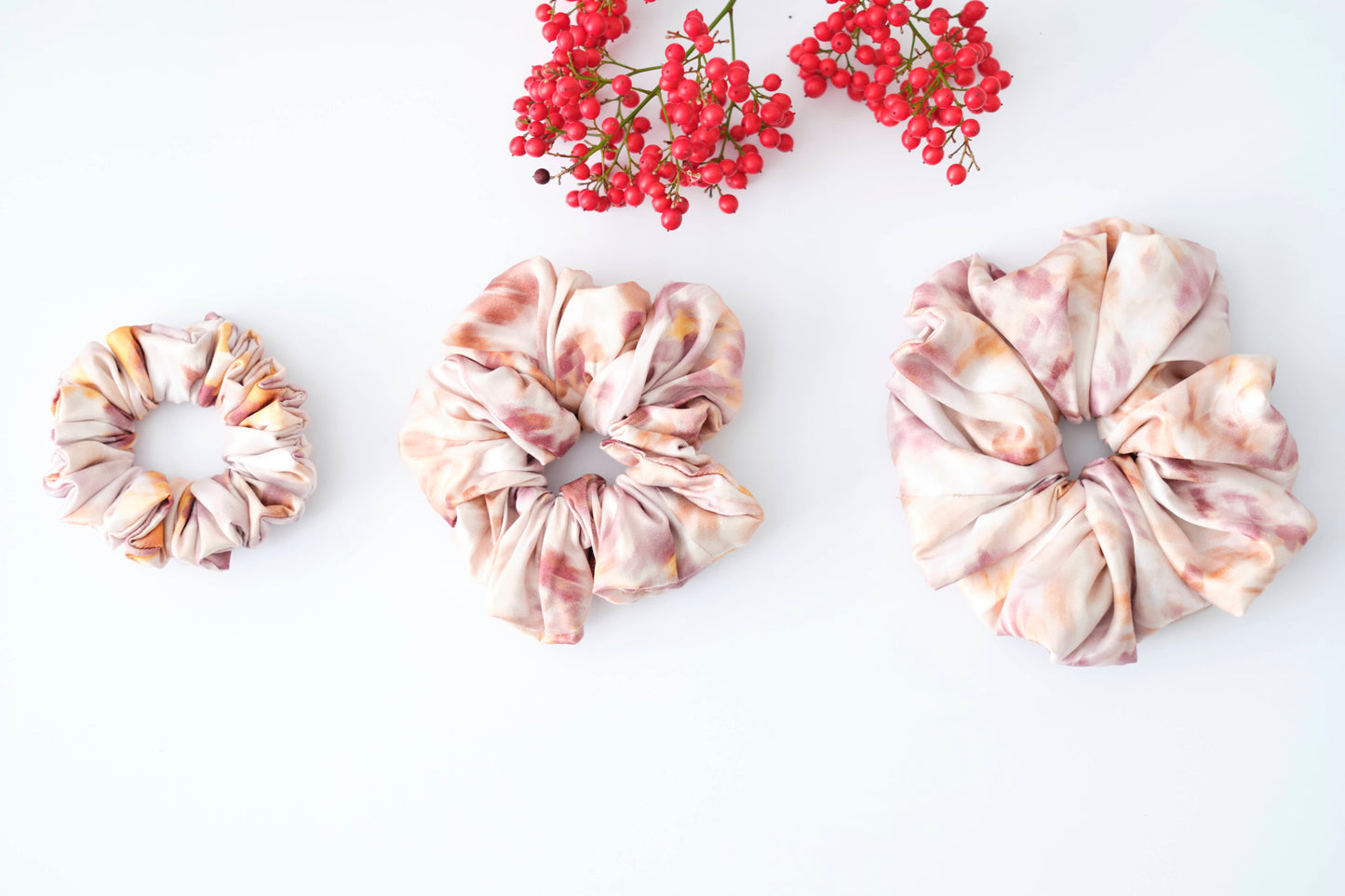 Flora Silk Scrunchie - Delicate Floral Hair Tie