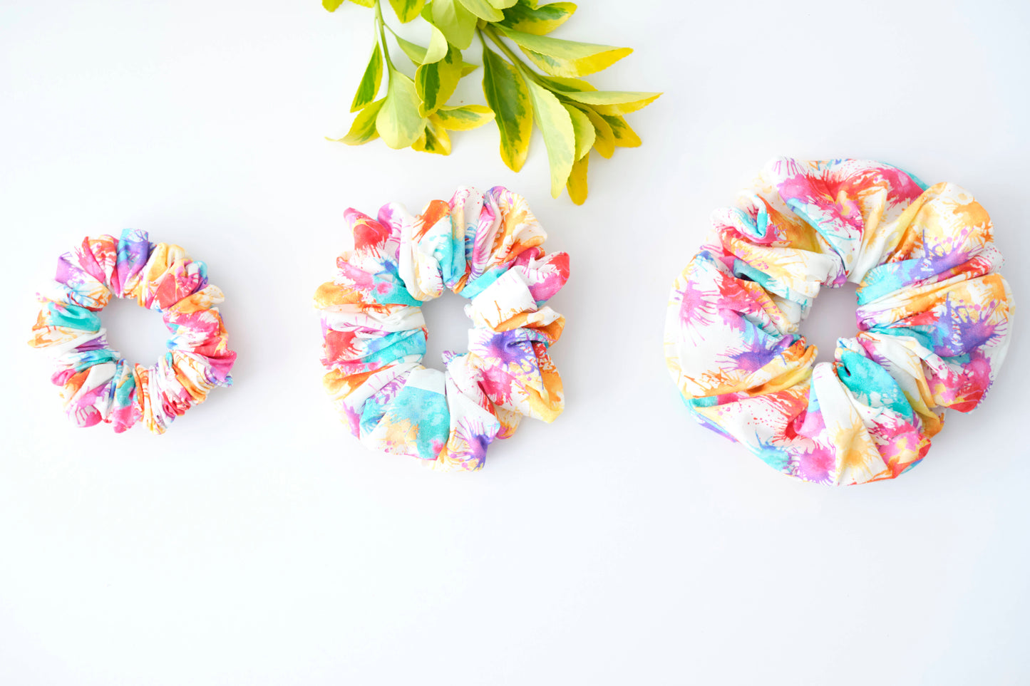 Colorful Splatter Paint Scrunchie - Fun & Artistic Hair Tie