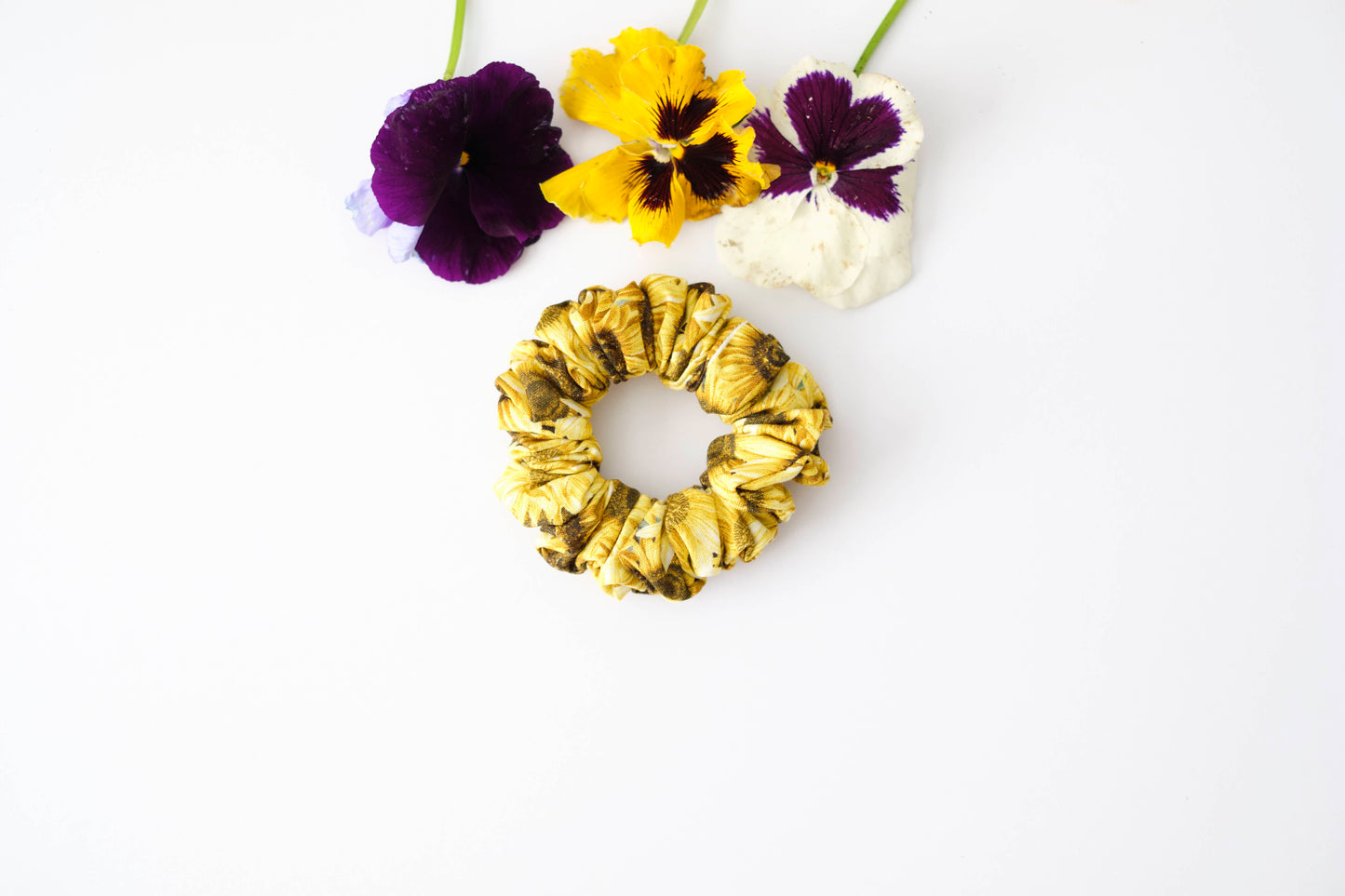 Sunflower Scrunchie - Cheerful Floral Hair Tie