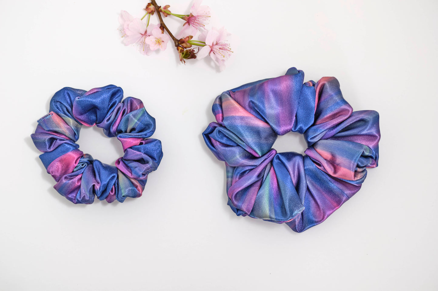 Iridescent Blue & Purple Scrunchie - Holographic Hair Tie