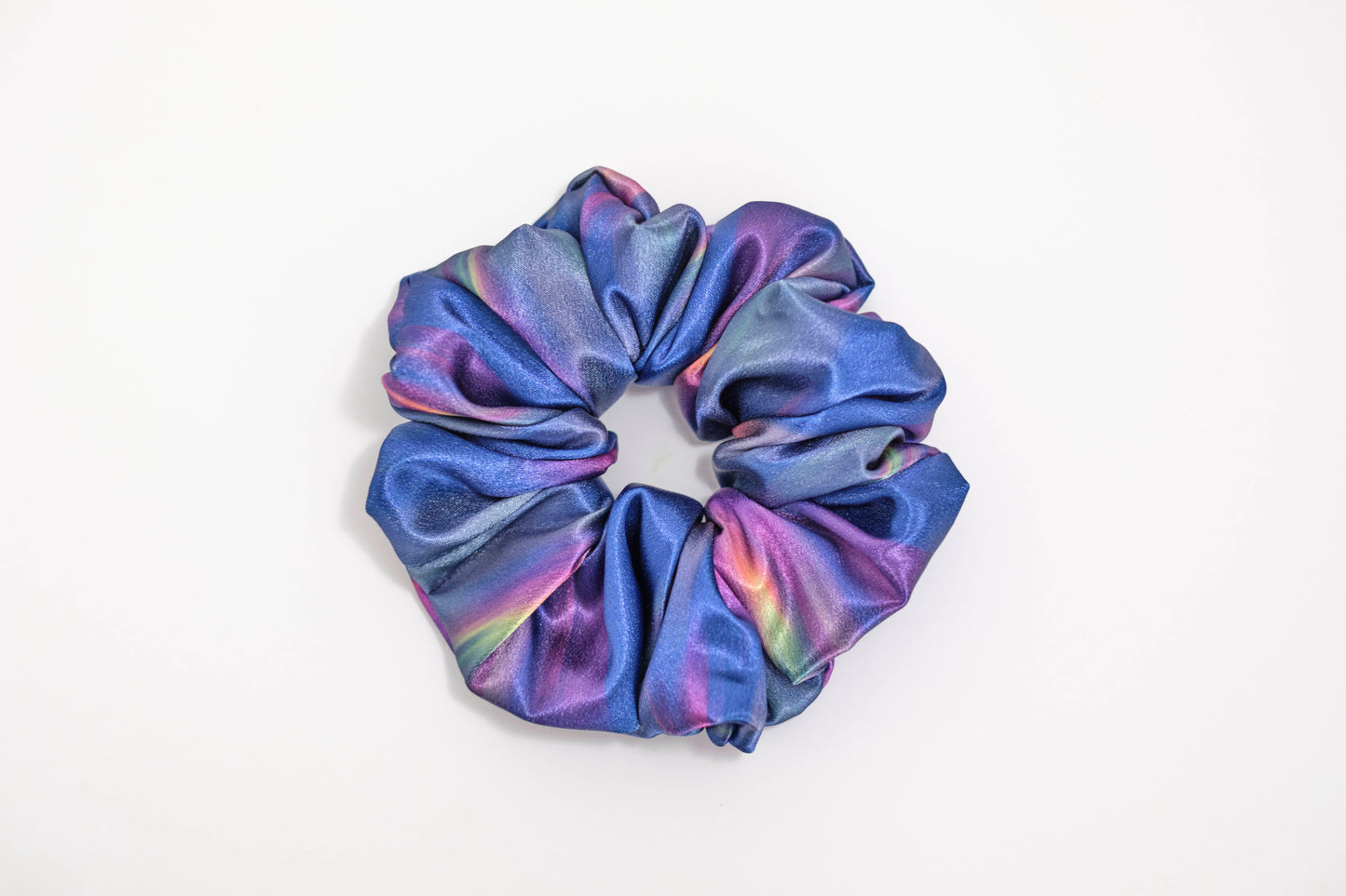 Iridescent Blue & Purple Scrunchie - Holographic Hair Tie
