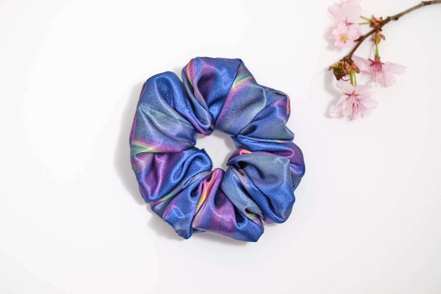 Iridescent Blue & Purple Scrunchie - Holographic Hair Tie