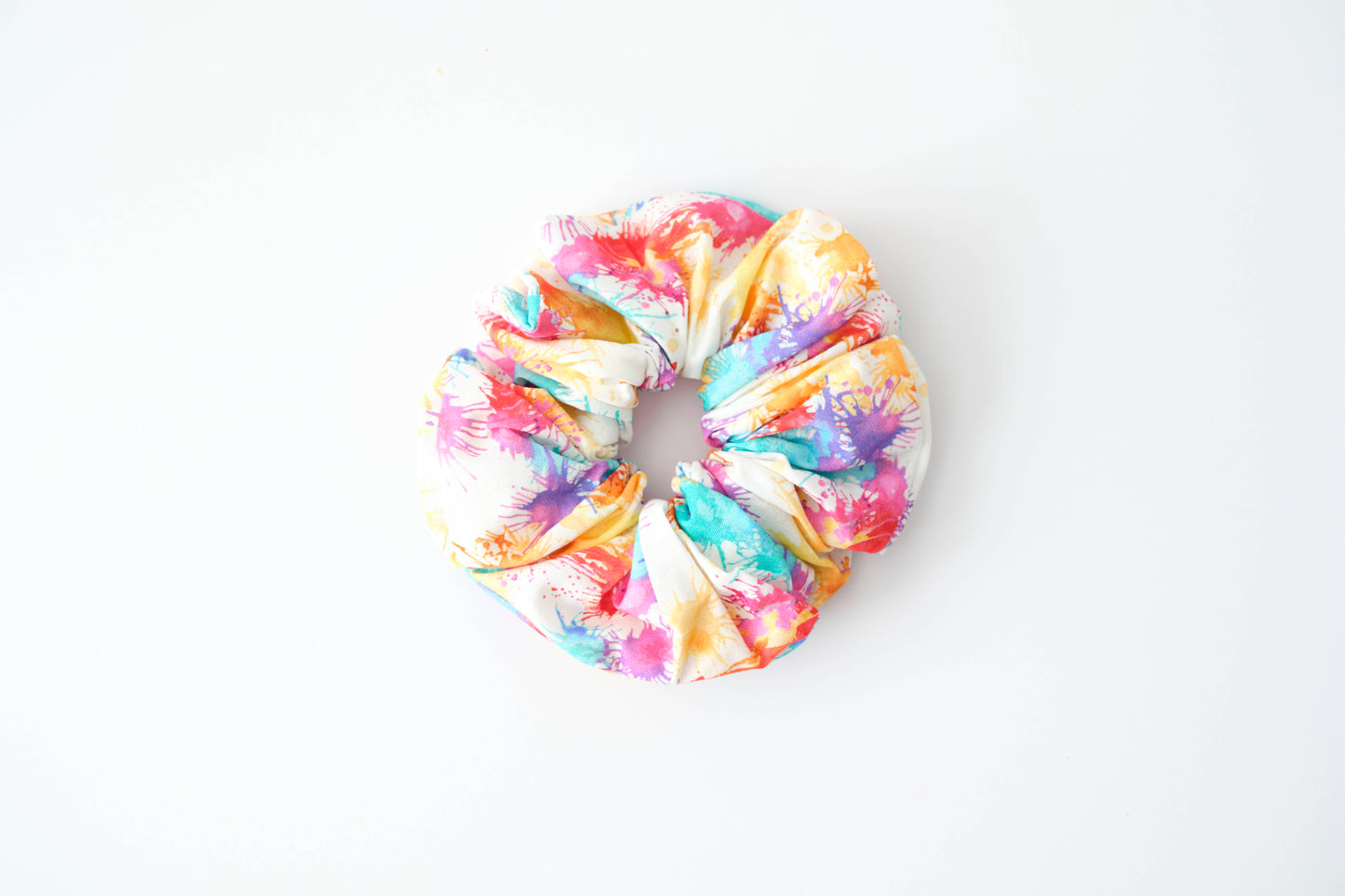 Colorful Splatter Paint Scrunchie - Fun & Artistic Hair Tie
