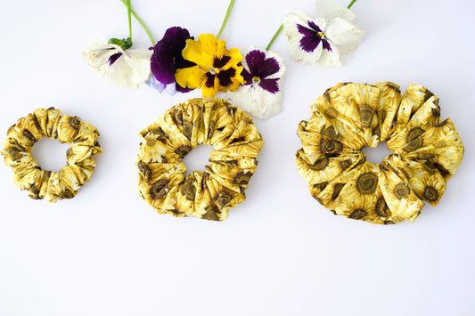 Sunflower Scrunchie - Cheerful Floral Hair Tie
