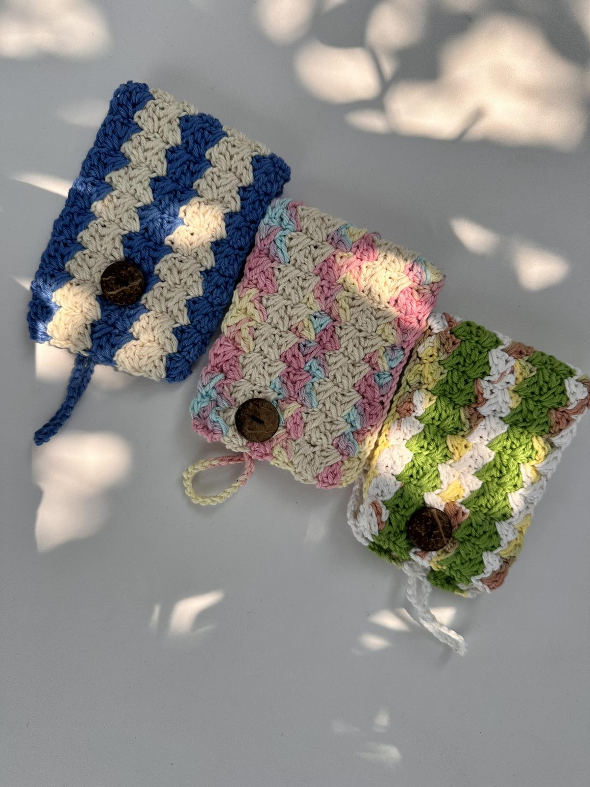 Striped Crochet Mug Cozy - Handmade  Coffee Sleeve